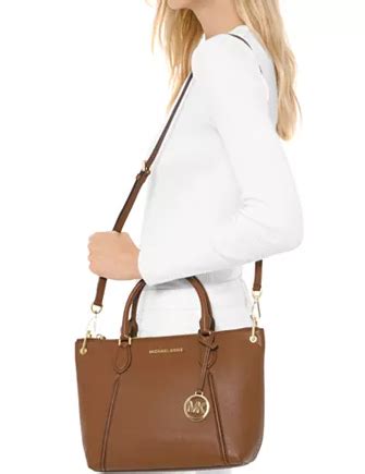 michael michael kors sierra leather medium satchel|Michael Kors non leather bags.